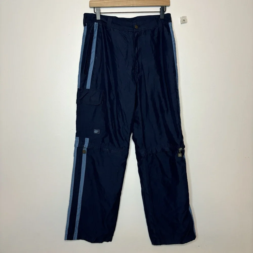 Vintage Maui & Sons Convertible Pants 30x32 Blue Lined Surfer Skater Snowboard